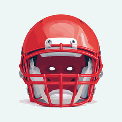 Fototapeta premium helmet football isolated in White Background, helmet football vector, Flat lay vector illustration