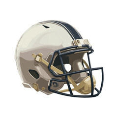 Fototapeta premium helmet football isolated in White Background, helmet football vector, Flat lay vector illustration