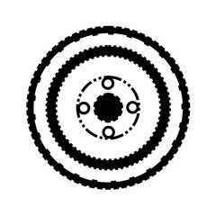 abstract serrated tire circle
