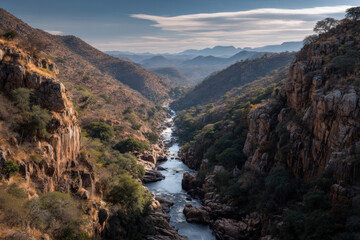 Fototapeta premium breathtaking natural landscape showcasing stark impact of climate change on local ecosystems
