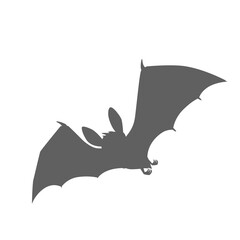 Bats Flying in Group Silhouette