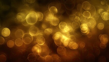 A rich tapestry of golden circles, softly blurred, creates a warm, inviting visual experience against a dark background.