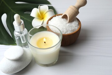 Spa still life on white background