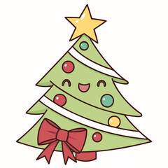 christmas tree vector illustration