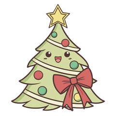 christmas tree on white background
