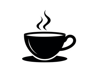 Silhouette of cup of coffee