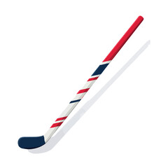 hockey stick isolated in White Background, hockey stick vector, Flat lay vector illustration