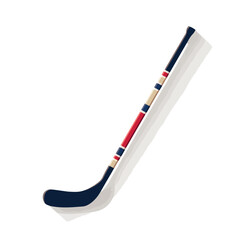 hockey stick isolated in White Background, hockey stick vector, Flat lay vector illustration