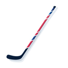 hockey stick isolated in White Background, hockey stick vector, Flat lay vector illustration