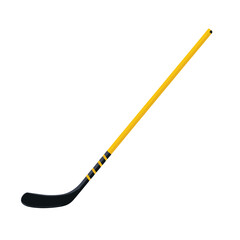 hockey stick isolated in White Background, hockey stick vector, Flat lay vector illustration