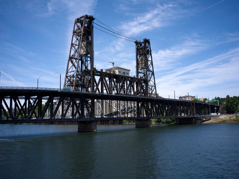 The Steel Brisge in Portland, Oregon, Taken in Summer