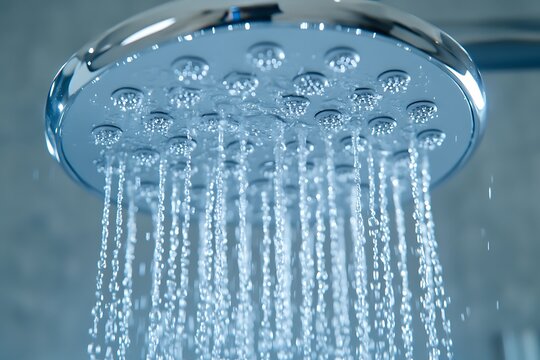 Showerhead sprays water - Powered by Adobe