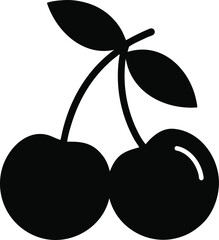 Retro pixel art cherry icon a sweet vintage fruit symbol for graphic design and digital art projects