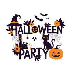 Aesthetic Halloween Boo Graphic Spooky Trick or Treat Halloween Party