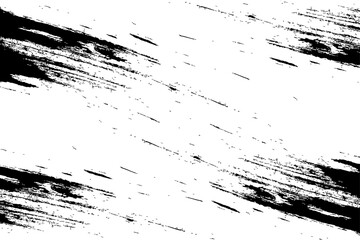 Obraz premium Vector brush strokes grunge isolated on white background black paint splatter on a transparent white background.