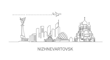 Fototapeta premium Nizhnevartovsk skyline Vector illustration.