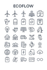 Eco-Friendly Energy Solutions A Sustainable Icon Set