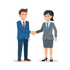 Business partners shaking hands symbolizing agreement and collaboration in a professional setting