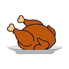 Roasted Thanksgiving Turkey on a Plate