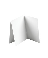 Blank, white tabletop display, folded, A-frame
