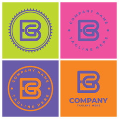 Minimal Logo design monogram logo BG initial letters