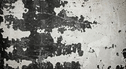 Grunge Texture of Peeling Paint on Wall Dark and Light Contrast