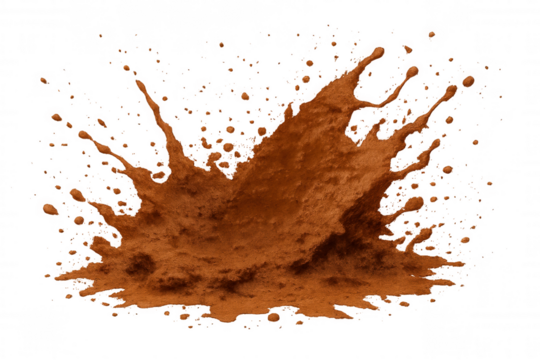 Brown liquid splashing, generating dynamic droplets against transparent surface, conveying kinetic movement and fluid abstraction