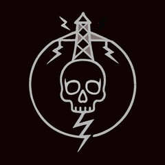 Sigil, skull, electric, power, 