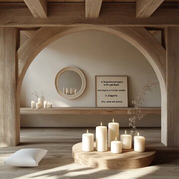 beams Scandinavian inspired space with pale oak A