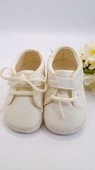 Baby Shoes - Closeup - White