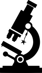 microscope silhouette vector illustration