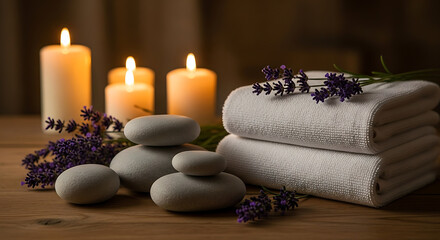 candles and lavender