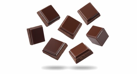 Delicious Dark Chocolate Pieces Perfect for Food Blogs  Packaging