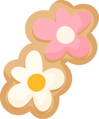 Cute Flower Cookie Vector Illustration
