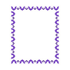 Halloween Bats Border Vector Illustration 