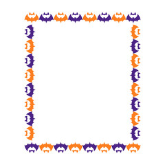 Halloween Bats Border Vector Illustration 