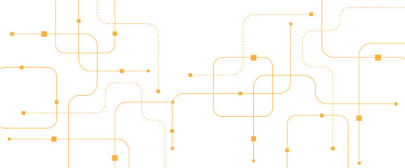 Vector abstract futuristic technology with geometric with crossed lines and dots.