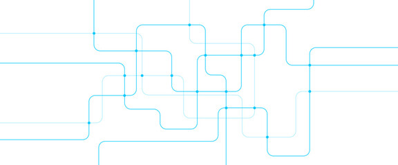 Obraz premium Vector abstract digital technology with geometric with crossed lines and dots.