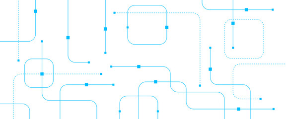 Vector abstract futuristic technology with geometric with crossed lines and dots.