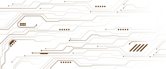 Vector abstract circuit technology with line digital technological for web banner background