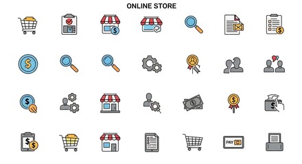 set of business icons