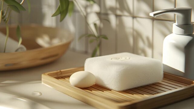 bar soap mockup with embossed 4K Videos