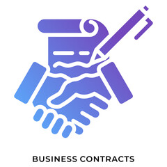 Business Contracts Gradient Glyph Icon