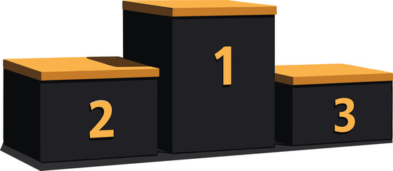 Award winners podium vector illustration, 1st 2nd 3rd place platform for competition, sports ranking stage, success concept, modern design