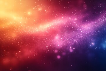 Fototapeta premium A vibrant cosmic scene featuring a nebula with scattered stardust and colorful gradients of light