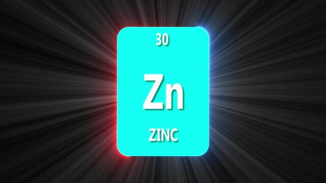 30 Number zinc icon animation on light background 4k video.
