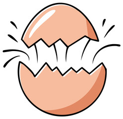 Cracked Eggshell Emerging With Energetic Burst Lines