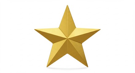 輝く金色の星 立体感際立つ上品な輝き. AI Generated