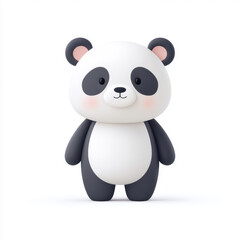 Naklejka premium Standing cartoon panda character