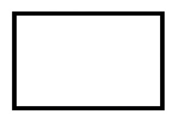 Blank, white rectangular shape framed by black border